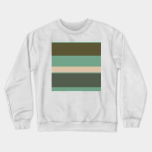 An unthinkable impression of Camo Green, Beige, Grey/Green, Oxley and Gunmetal stripes. Crewneck Sweatshirt